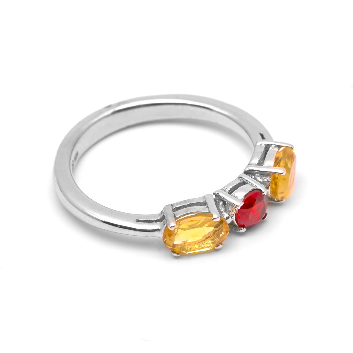 Bague grenat, citrine argent Laurie